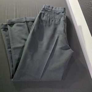 Nautica Classic Fit Straight Leg  Men's Thin Pleated Corduroy Pants Black  36x30